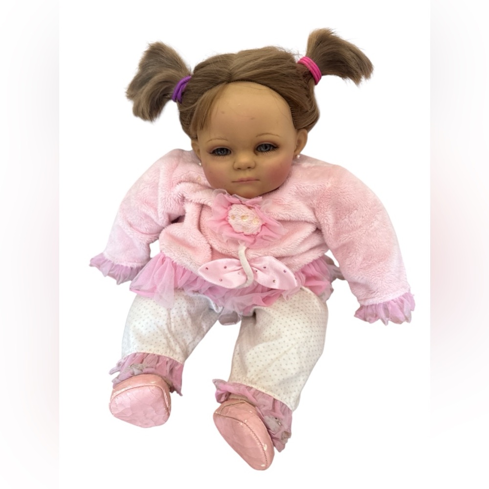 Vintage 2003 Candy Geli Soft Pink Plush Body Doll with White Pants